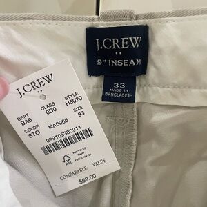 J Crew 9” inseam Men’s shorts size 33 waist